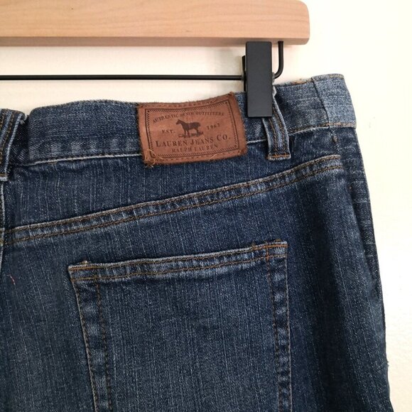 Ralph Lauren Turquoise Aztec Beaded Southwestern Wide Leg Jeans Medium Wash 10P - Picture 4 of 6